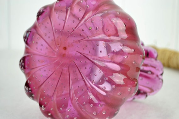 【箱付き】ムラノガラス murano イタリア製ヴィンテージ 花瓶　ラベンダー色 箱付き】ムラノガラス murano イタリア製ヴィンテージ 花瓶