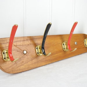 50s coat rack rockabilly design clothes rack mid century vintage brass coat hook hanger nostalgia 60s hallway furniture shelf decoration
