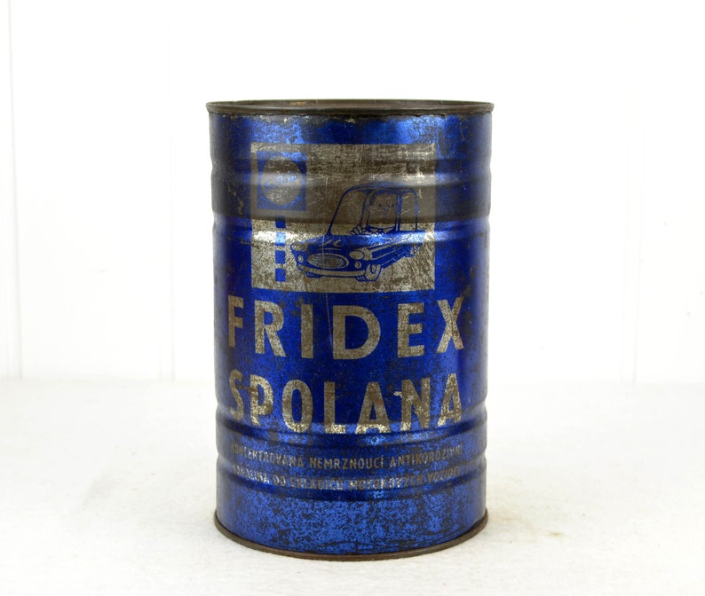 Fridex Spolana tin can 60s 70s vintage decoration decoration box image 2