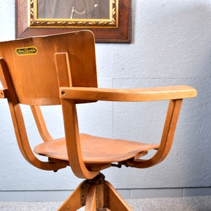 Ama Elastik factory chair DRGM 1930s German architect's chair industrial design chair factory vintage office chair desk chair image 7