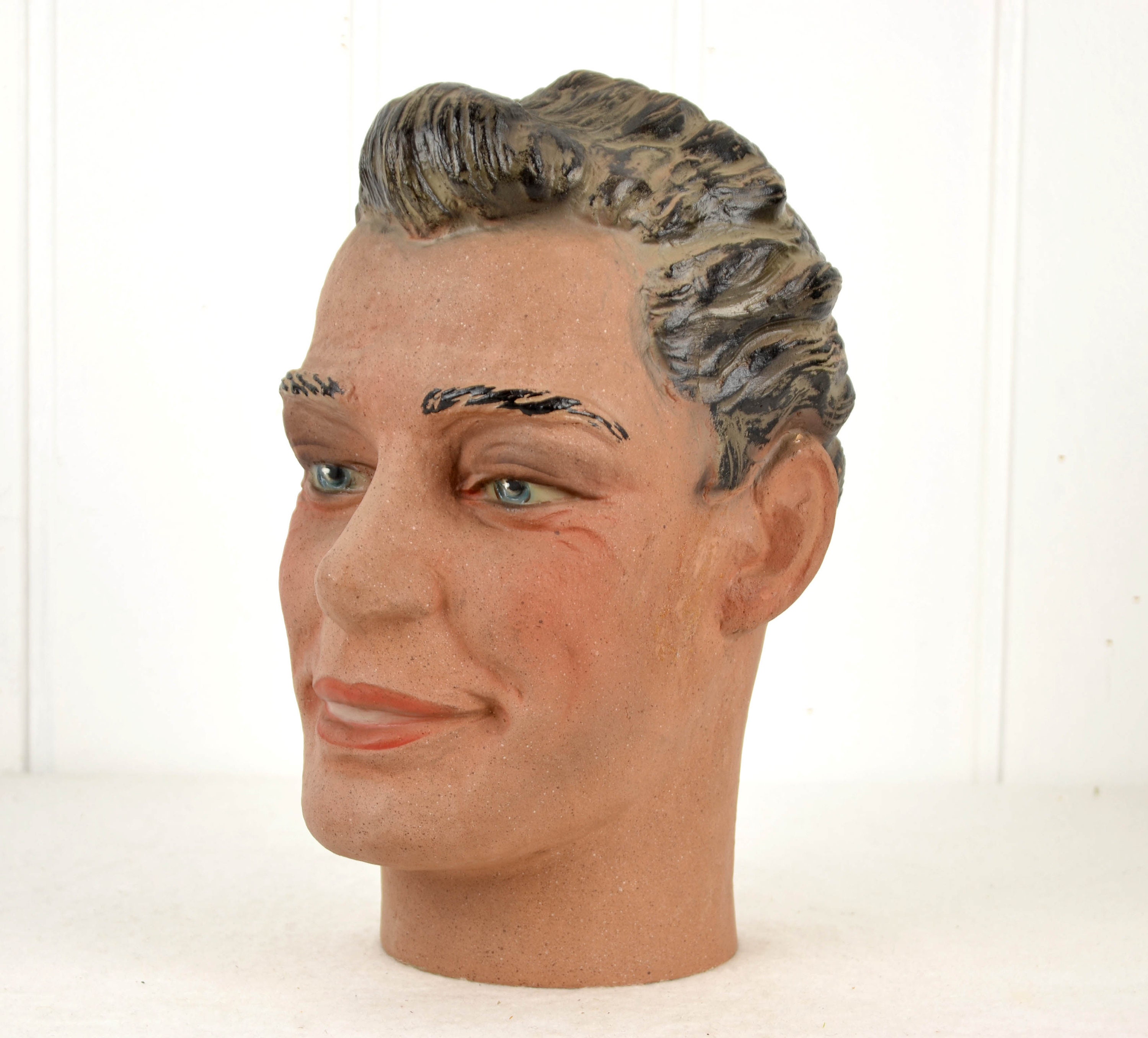 1930's Male Head of Mannequin Man Vintage Design Face Art Deco Plaster  Mannequin Decoration Hat Stand -  Norway