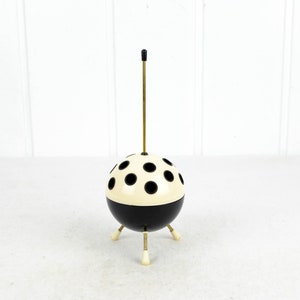 DUBLO cigarette dispenser 50s Sputnik cigarette ball design mid century cigarette puffer fish black white vintage rarity retro