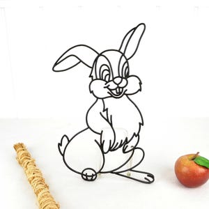 Rabbit Thumper murale figura da parete anni '50 Topolino metà secolo raro rarità Walt Disney Francoforte brevetto di design silhouette di design vintage