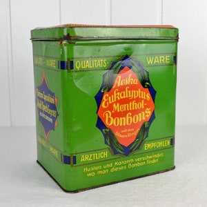 Candy tin Adolf Speck Karlsruhe can around 1910 1920 Art Nouveau vessel storage vintage decoration decoration box Aeska eucalyptus menthol