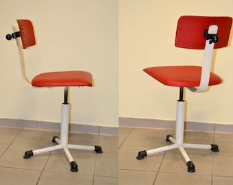 Arztstuhl Industrie Design 70er Stuhl Büro Office medical chair doctor Fabrik Factory Industry Vintage Bürostuhl Schreibtisch 60er 50er