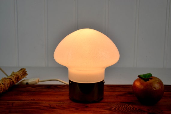 Mushroom Table Lamp GDR Office Lamp Glass White Design Light Lamp