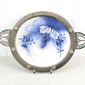 Art Deco cake plate around 1920 spray decoration raspberries cake plate cake plate pizza plate ceramic cake design pottery 20s 30s