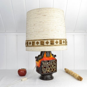 Ceramic table lamp by Walter Gerhards KG fat lava 60s lamp light design table lamp Pottery 70s Modern Retro Brocante