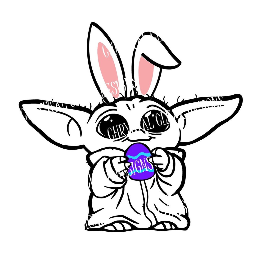 Baby Yoda Easter Svg. The Child Easter Svg. Baby Yoda Svg. SVG | Etsy