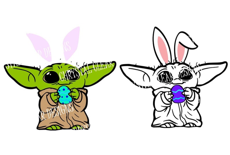 Baby Yoda Easter Svg. the Child. Baby Yoda Svg. SVG PNG DXF. - Etsy