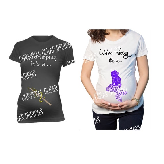We're Hoping It's A Mermaid Pregnant Pregnancy T Shirt We're Hoping It's A Mermaid Pregnant Pregnancy T Shirt