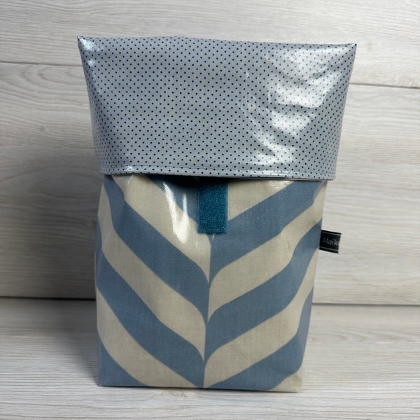 Lunchbag Wachstuch Au Maison Henry Blue