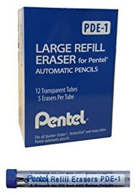 Pentel PDE-1 Eraser Refills for Mechanical Pencils Pack of 6 Tubes 30 Erasers 