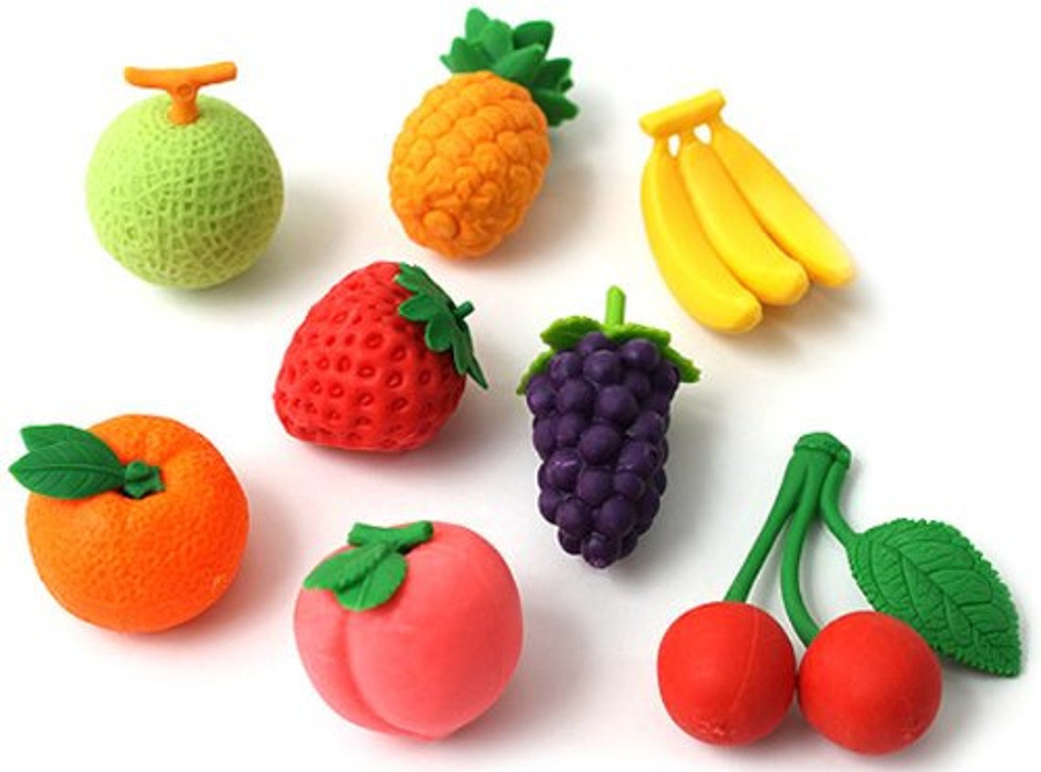 Iwako Fruit Eraser Set Japanese 3D Puzzle Eraser Etsy