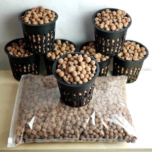 LECA 5lb CLAY PEBBLES 1 Gallon - 4 Liter/ Growing Media For Plants / Indoor Houseplants / Hydroculture/Hydroponic / Self-watering / Soilless