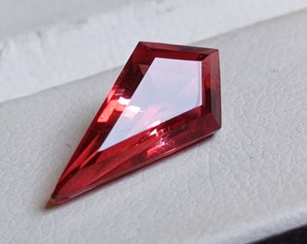 DOUBLET GEMSTONE PADPARADSCHA Sapphire doublet gemstone sapphire gemstone loose gemstone Lab created sapphire 2ct perfect ring size 14X7X5MM