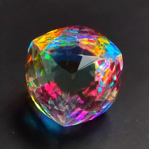 Mystic quartz gemstone mystic cube gemstone multi colour cube beautiful Multi fire gemstone Faceted mystic cube perfect for pendant 19X19mm
