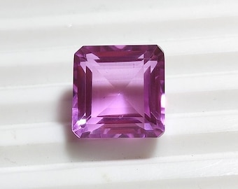 Square Kunzite Doublet Gemstone: 12 Carat Faceted Ring Stone (14X14X8mm)