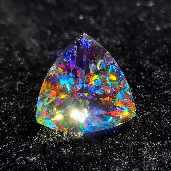 MULTI MYSTIC GEMSTONE Loose Mystic Gemstone Faceted Mystic Quartz Gemstone Rainbow Fire Gemstone 32ct Gemstone For Jewelry 20X20X16MM