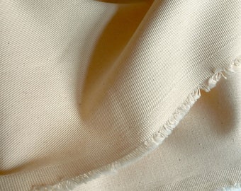 1 m+ TWILL DE COTON brut | sergé naturel écru (7,50 EUR/mètre)