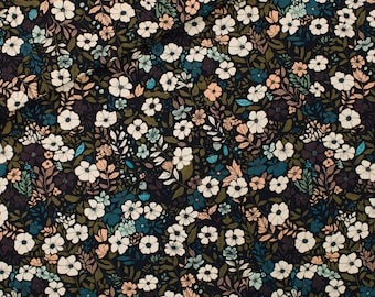 cotton canvas twill FLOWER HARVEST | schwarz | see you at six collection 26 (22,40 EUR/m)