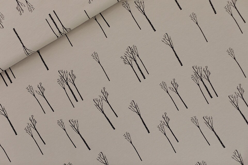 french terry BIRCHES / chateau grey / see you at six . collection 18 (20,80 eur/Meter)