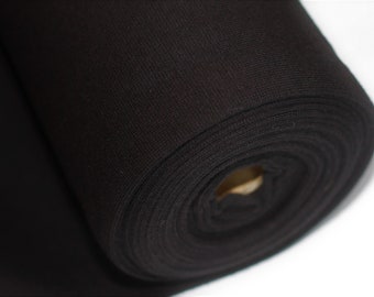 BÜNDCHEN schwarz / 70cm im schlauch / glatt (8,90 EUR/m)