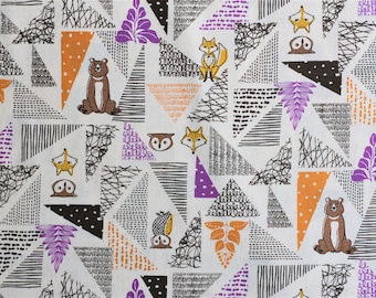 SALE! japan fabric animals graphic | cotton printed | cosmo (12,00 EUR/Meter)