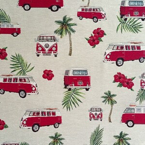 GOBELIN Volkswagen Bus Bulli | VW Vintage Club | Very robust decorative fabric | Upholstery fabric (EUR 23.80/meter)