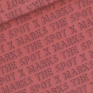 french terry x MARKS the SPOT / marsala red / see you at six playtime collection 7 20,80 EUR/Meter image 1