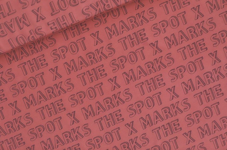 french terry x MARKS the SPOT / marsala red / see you at six playtime collection 7 20,80 EUR/Meter image 1