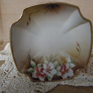 Vintage Nippon Porcelain Hand Painted Bowl/Floral Gold Trimmed Nippon Porcelain Bowl/ Vintage Nippon Hand Painted Nippon Bowl