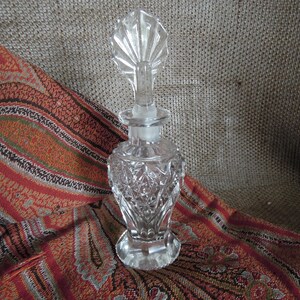Vintage Imperial Glass Perfume Bottle/Vintage Cut Glass Perfume Bottle/ Cut Glass perfume Bottle