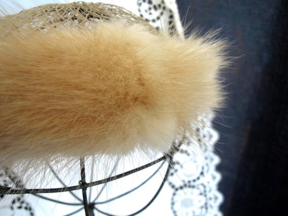 Vintage Mink Fascinator Hat/Mink Fascinator View 3