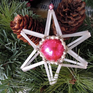 Antique Gablonz Mercury Glass Ornament/ Mercury Glass/ Czech Beads/Star Ornament