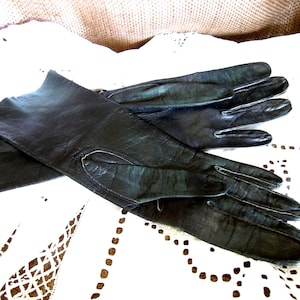 Vintage French Kid Gloves/Imported French Kid Gloves/Vintage Imported Leather Gloves