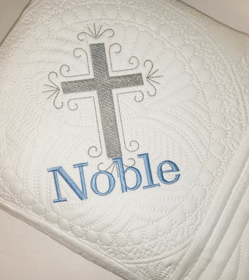 Heirloom Baby Quilt Baby Boy Baptism Blanket Personalized Etsy