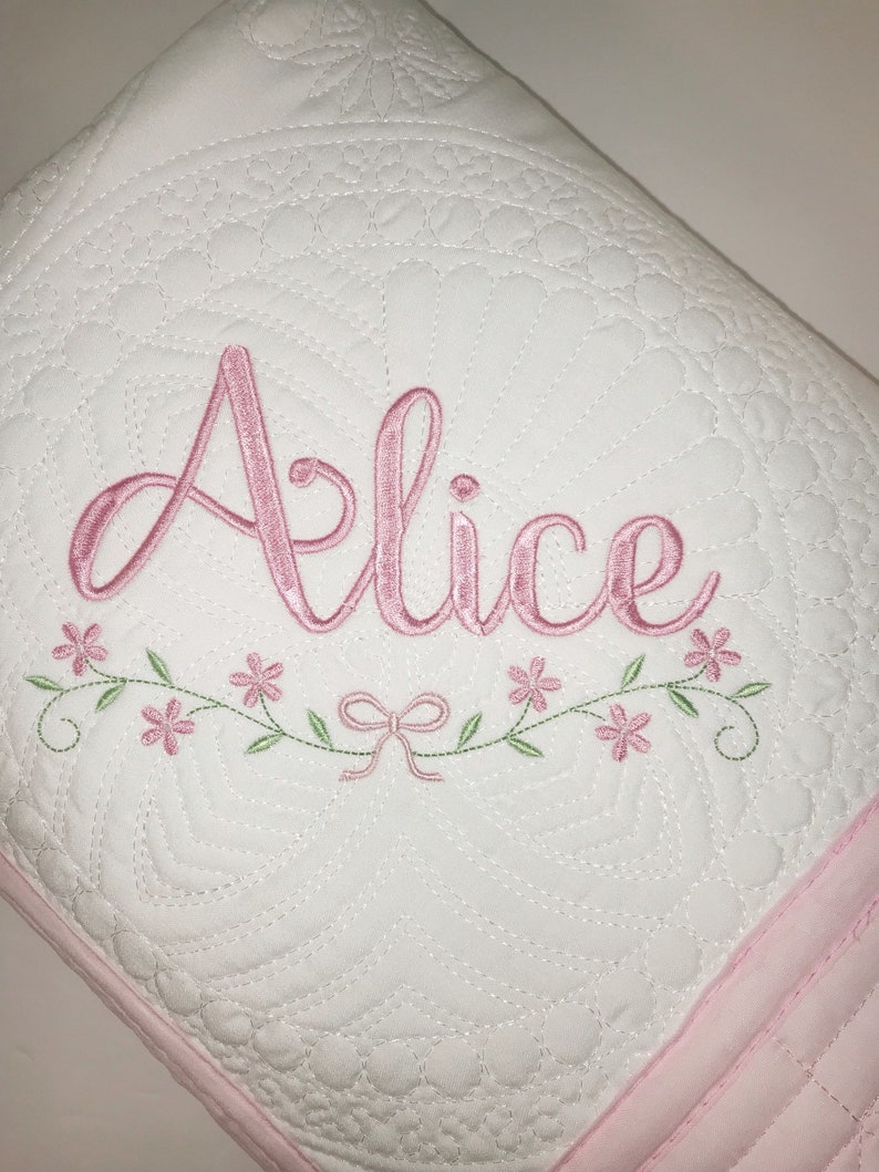 Heirloom Baby Quilt Personalized Baby Girl Quilt Beautiful Etsy
