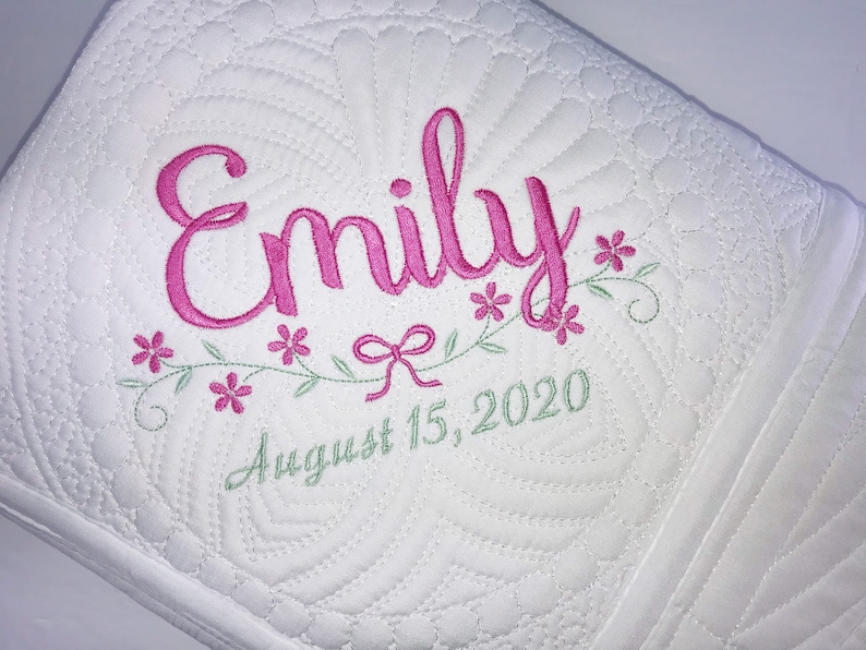 Personalized Baby Girl Heirloom Baby Quilt Beautiful Soft Etsy