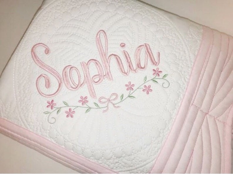 Personalized Baby Blanket Baby Girl Heirloom Baby Quilt Etsy UK