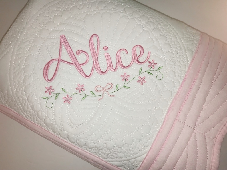 Heirloom Baby Quilt Personalized Baby Girl Quilt Beautiful Etsy