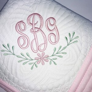 Personalized Baby Girl Heirloom Baby Quilt, Personalized Baby Girl Quilt, Beautiful Soft Floral Personalized Baby Heirloom Keepsake Gift