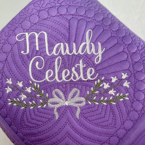 Erbstück Baby Quilt, personalisierte Baby Mädchen Blumen Quilt Decke, Baby Andenken Geschenk mit Name, personalisierte Quilt Decke Baby Geschenk