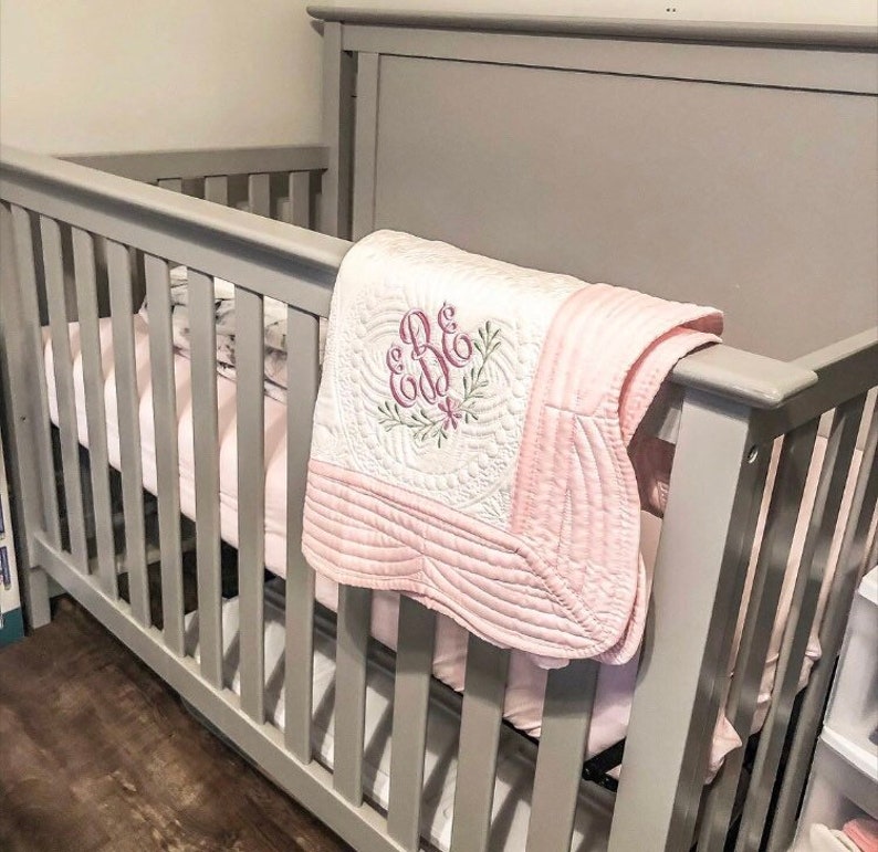 Personalized Baby Girl Heirloom Baby Quilt Personalized Baby Etsy