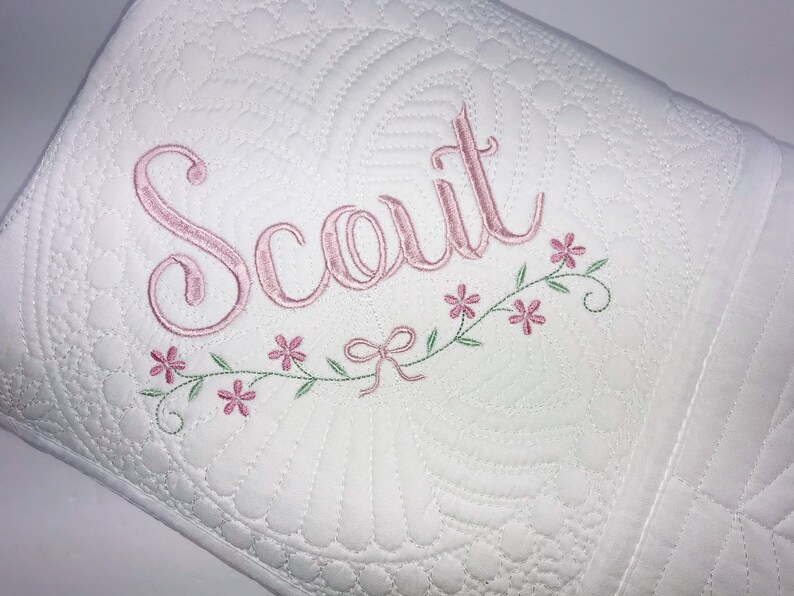 Personalized Baby Girl Heirloom Baby Quilt Beautiful Soft Etsy