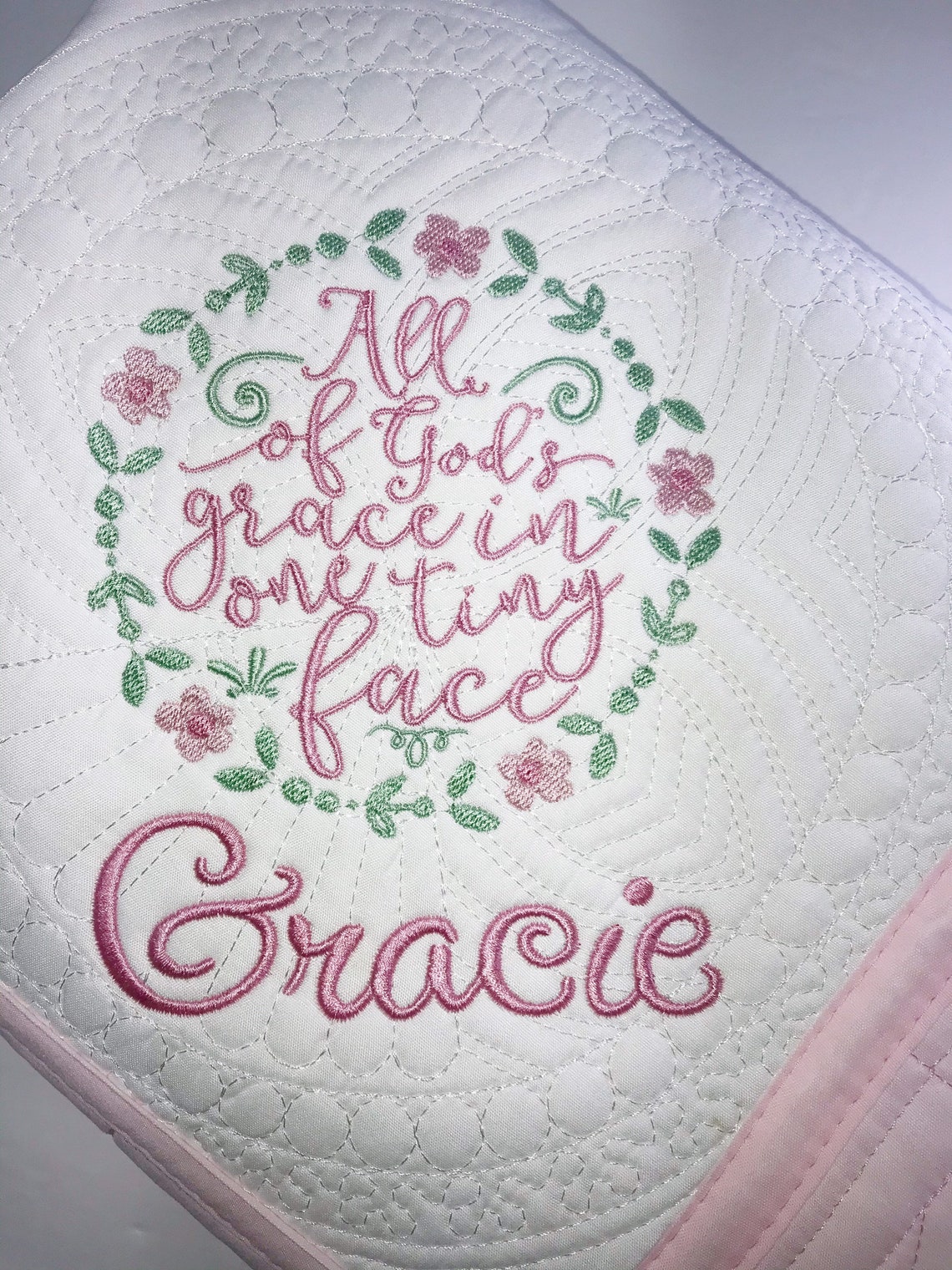 Personalized Baby Quilt Heirloom Baby Quilt With Name all Etsy