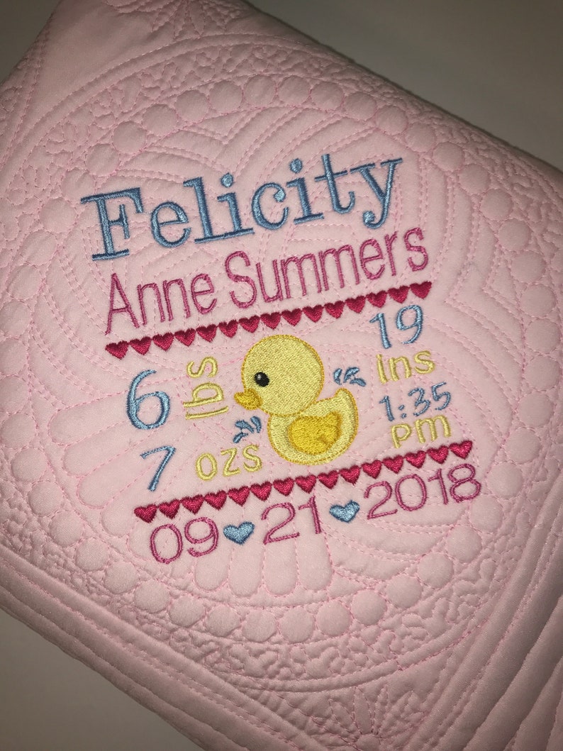 Heirloom Baby Quilt Blanket Personalized Baby Girl Rubber Etsy
