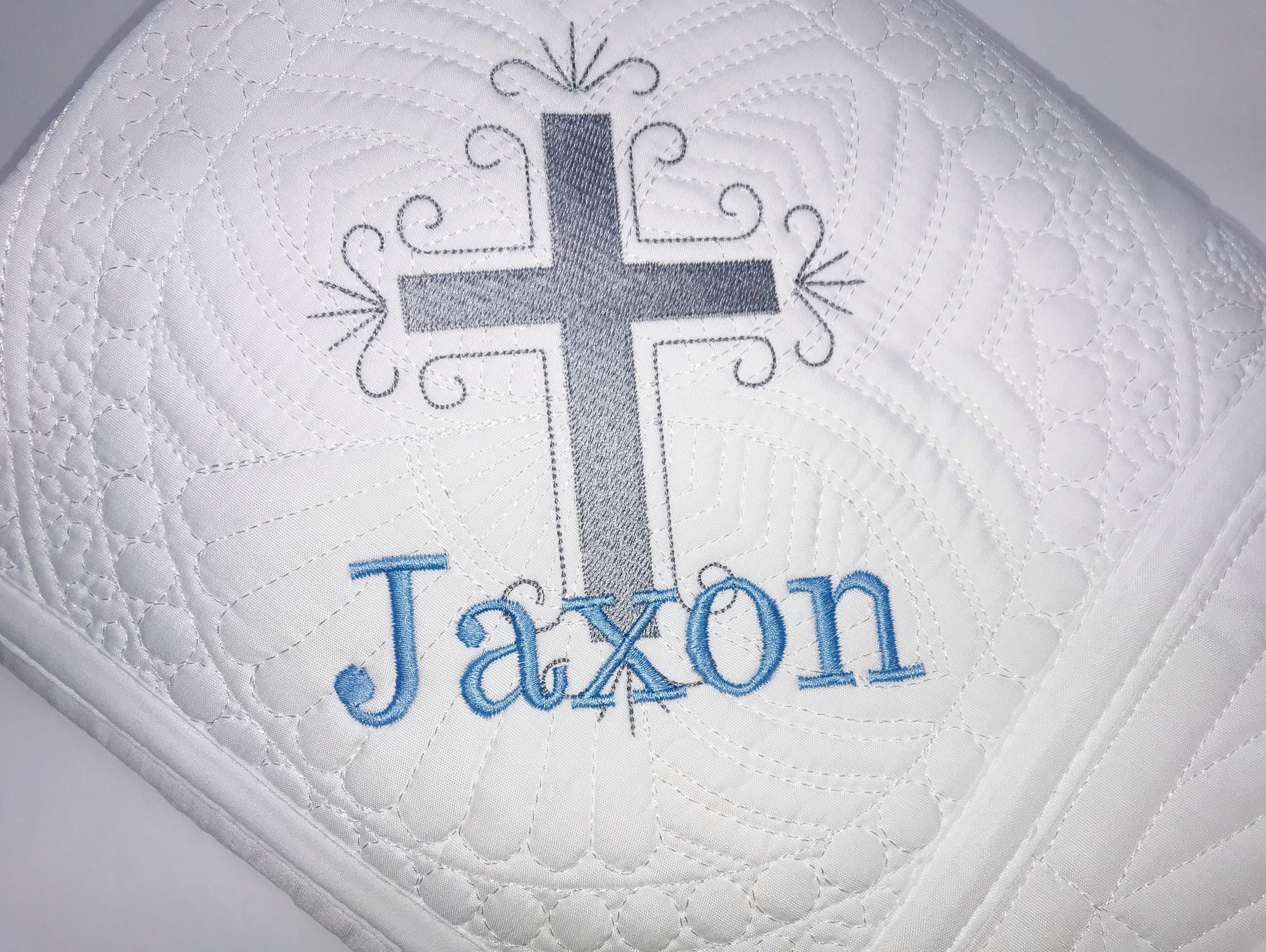 Heirloom Baby Quilt Baby Boy Baptism Blanket Personalized Etsy