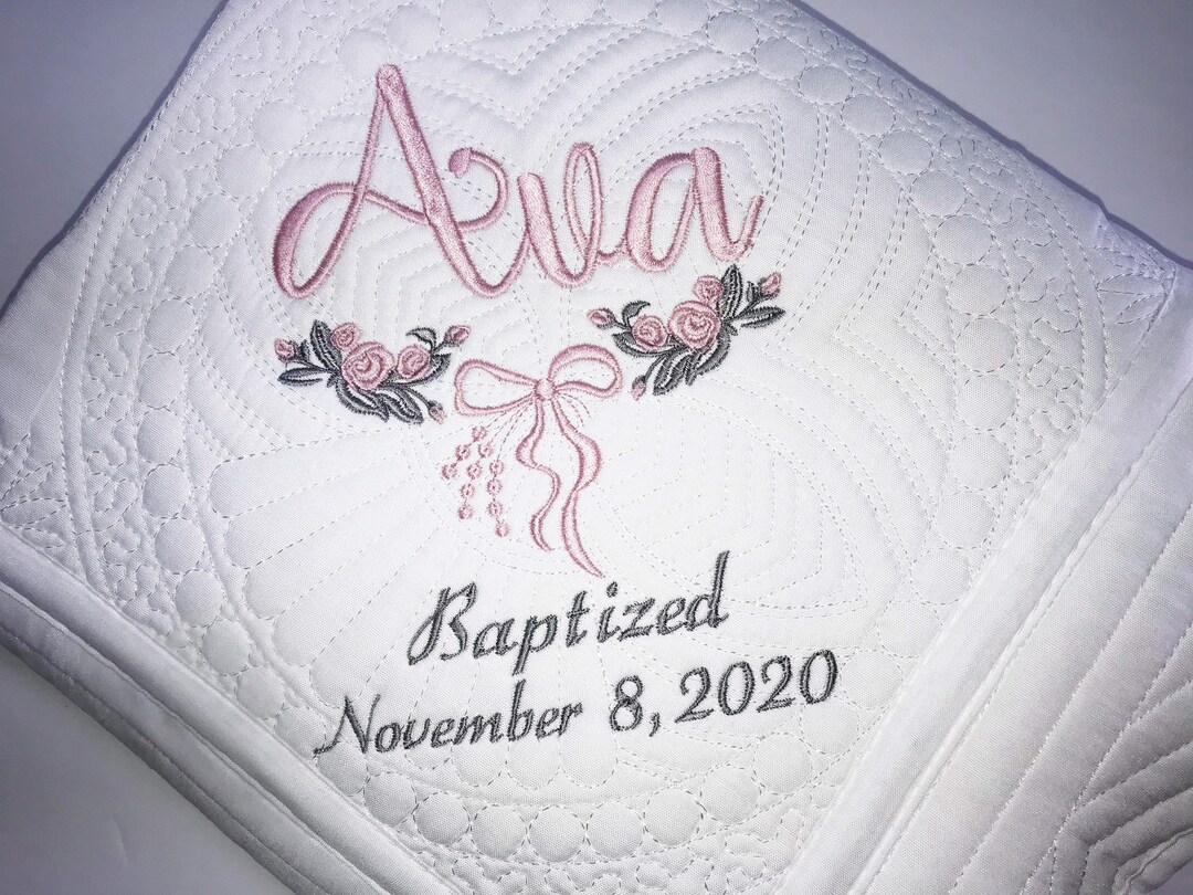 Baby Baptism Gift, Personalized Baby Girl Baptism/christening/confirmation Baby Gift Quilt