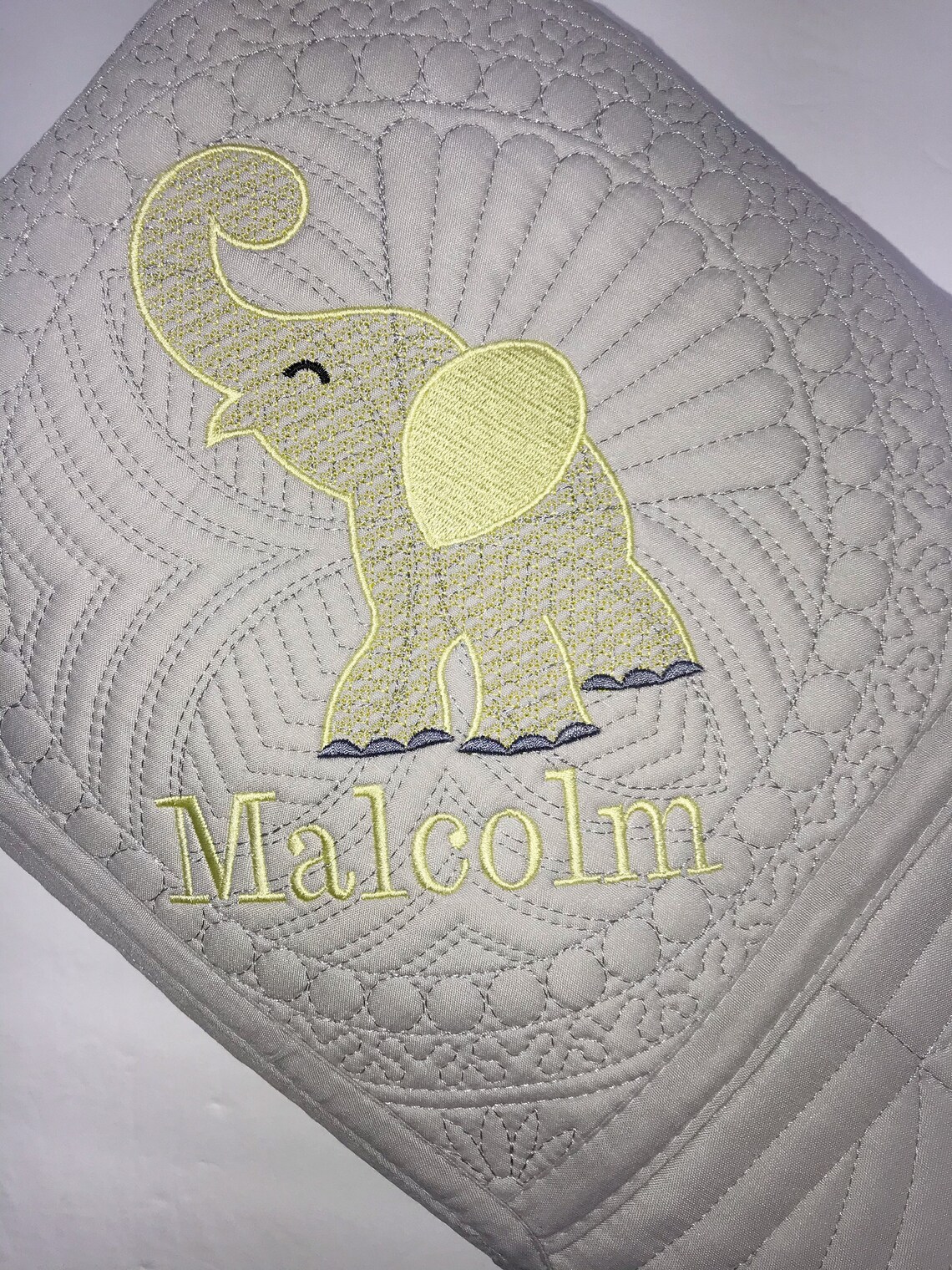 Heirloom Baby Quilt Personalized Baby Elephant Quilt Etsy